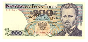 People's Republic of Poland, 200 gold 1986, DU series