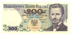 People's Republic of Poland, 200 gold 1986, DE series