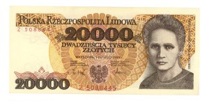 People's Republic of Poland, 20,000 zloty 1989, series Z