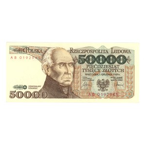 PRL, 50.000 złotych 1989, seria AB
