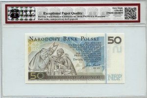 III RP, 50 zloty 2006, First Polish Collector's Banknote, John Paul II, PCG 68EPQ