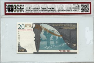 III RP, 20 PLN 2010, Frederic Chopin, PCG 68 EPQ