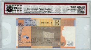 PWPW, 2013 test bill, 80th birthday of Krzysztof Penderecki, PCG 68 EPQ