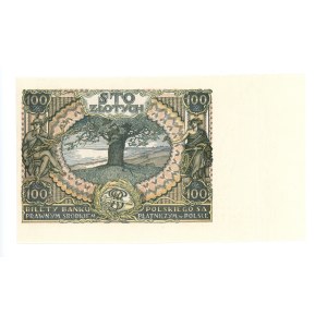 II RP, 100 złotych 1932-1934, niedokończony druk