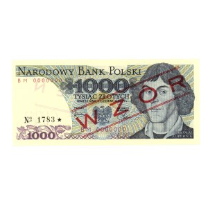 PRL, 1.000 złotych 1979, seria BM 0000000, WZÓR No 1783*