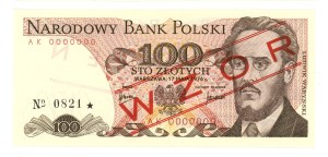 People's Republic of Poland, 100 zloty 1976, AK 0000000 series - MODEL No 0821*.
