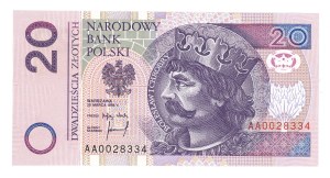 Third Republic, 20 gold 1994, AA series