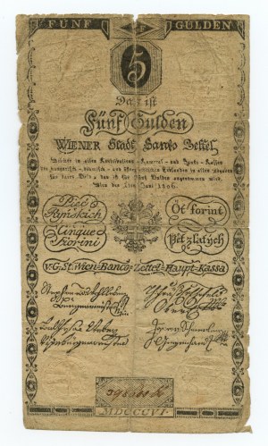 Austria, 5 Rhenish guilders 1806