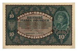 II RP, 10 Polish marks 1919, II Serja AZ