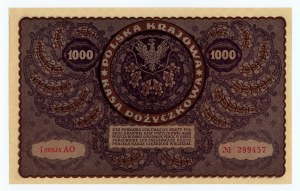 II RP, 1,000 Polish marks 1919, 1st Series AO