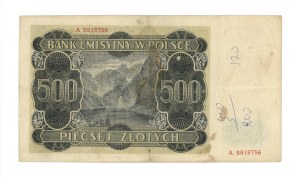 500 zloty 1940, Series A