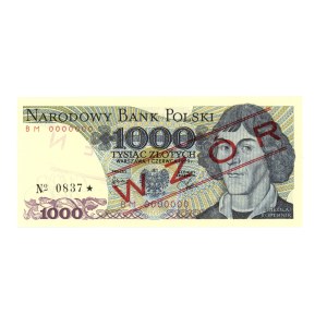 PRL, 1.000 złotych 1979, seria BM 0000000, WZÓR No 0837*