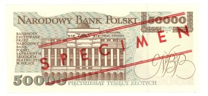 People's Republic of Poland, 50,000 zloty 1993, Series A 0000000, MODEL No 0865*.