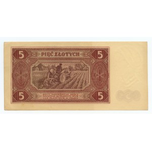 PRL, 5 złotych 1948, seria AA