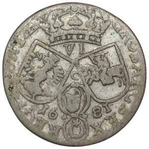 John III Sobieski, Sixpence 1681, Krakow
