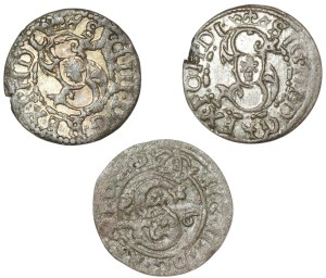 Sigismund III Vasa, a set of shekels 1619 Riga and a three-king 1626 Poznań