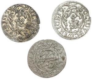 Sigismund III Vasa, a set of shekels 1619 Riga and a three-king 1626 Poznań