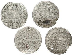 Sigismund III Vasa, Set of pennies 1624-25, Bydgoszcz - including reversed 2