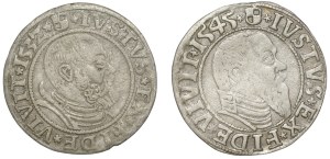 Ducal Prussia, Albrecht Hohenzollern, Set of pennies 1532-45, Königsberg