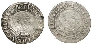 Ducal Prussia, Albrecht Hohenzollern, Set of pennies 1535-37, Königsberg