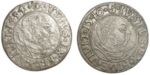 Ducal Prussia, Albrecht Hohenzollern, Set of pennies 1534-40, Königsberg