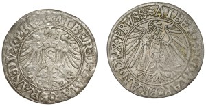 Ducal Prussia, Albrecht Hohenzollern, Set of pennies 1534-40, Königsberg