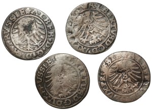 Ducal Prussia, Albrecht Hohenzollern, Set of shekels 1530-59, Königsberg