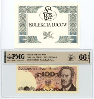 People's Republic of Poland, 100 zloty 1979, PMG 66 EPQ, bill from Lucow collection