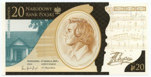 III RP, 20 PLN 2009, Frederic Chopin