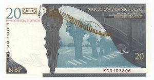 III RP, 20 PLN 2009, Frederic Chopin