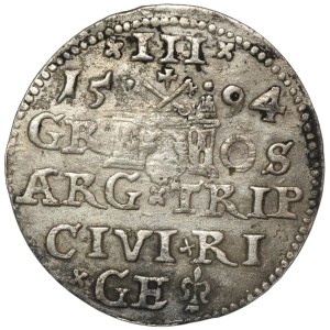 Zygmunt III Waza, Trojak 1594, Ryga