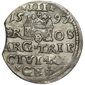 Zygmunt III Waza, Trojak 1597, Ryga