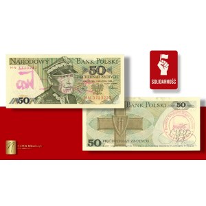 PRL, SOLIDARNOŚĆ, 50 złotych 1988, CDN