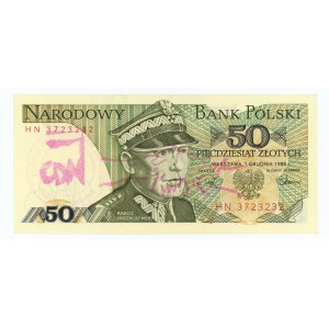 PRL, SOLIDARNOŚĆ, 50 złotych 1988, CDN