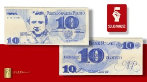 PRL, SOLIDARITY, Brick 10 zloty 1976, Michnik, Kukla 43 Type 26
