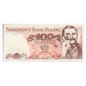 PRL, SOLIDARNOŚĆ, Cegiełka 100 złotych 1984, Wałęsa, Kukla 59 Typ 30