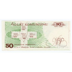 PRL, SOLIDARNOŚĆ, 50 srebrników 1984, Jaruzelski, Kukla 81 typ 41
