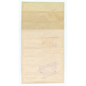 PRL, Talon na maklaturę, set 14 talonów, 10-100 złotych 1982