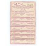 PRL, Talon na maklaturę, set 14 talonów, 10-100 złotych 1982