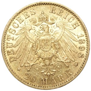 Niemcy, Prusy, 20 mark 1898 (A) Berlin