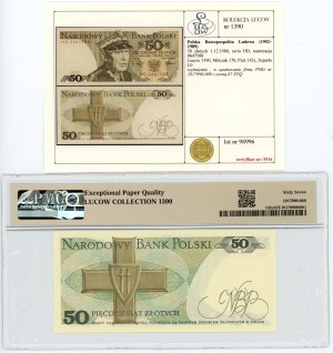 People's Republic of Poland, 50 zloty 1988, HD series, PMG 67 EPQ, bill from Lucow collection