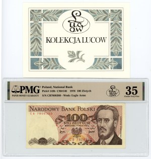 People's Republic of Poland, 100 zloty 1976, CB series, PMG 35, bill from Lucow collection