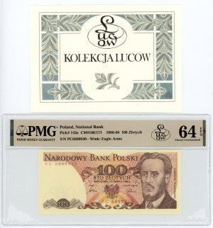 People's Republic of Poland, 100 zloty 1986, PC series, PMG 64 EPQ, bill from Lucow collection
