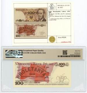 People's Republic of Poland, 100 zloty 1986, PC series, PMG 64 EPQ, bill from Lucow collection