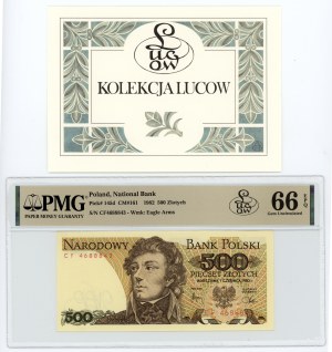 People's Republic of Poland, 500 zloty 1982, CF series, PMG 66 EPQ, bill from Lucow collection