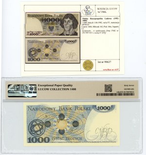 People's Republic of Poland, 1000 zloty 1982, FF series, PMG 67 EPQ, bill from Lucow collection