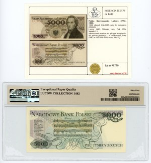 People's Republic of Poland, 5000 zloty 1982, G series, PMG 64 EPQ, bill from Lucow collection