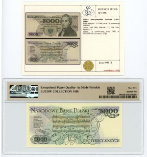 People's Republic of Poland, 5000 zloty 1988, CT series, PMG 65 EPQ, bill from Lucow collection