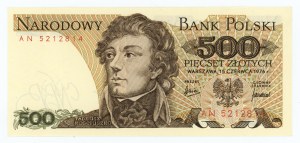 PRL, 500 złotych 1976, seria AN