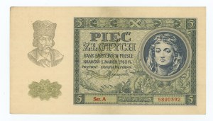 5 zloty 1940, Series A